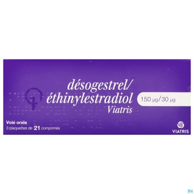 Desogestrel Ethinylestradiol Mylan 150mcg/30mcg Comprime 21 X3