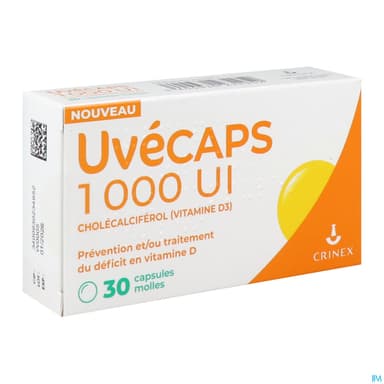 UVECAPS 1 000UI CAPSULE MOLLE 30