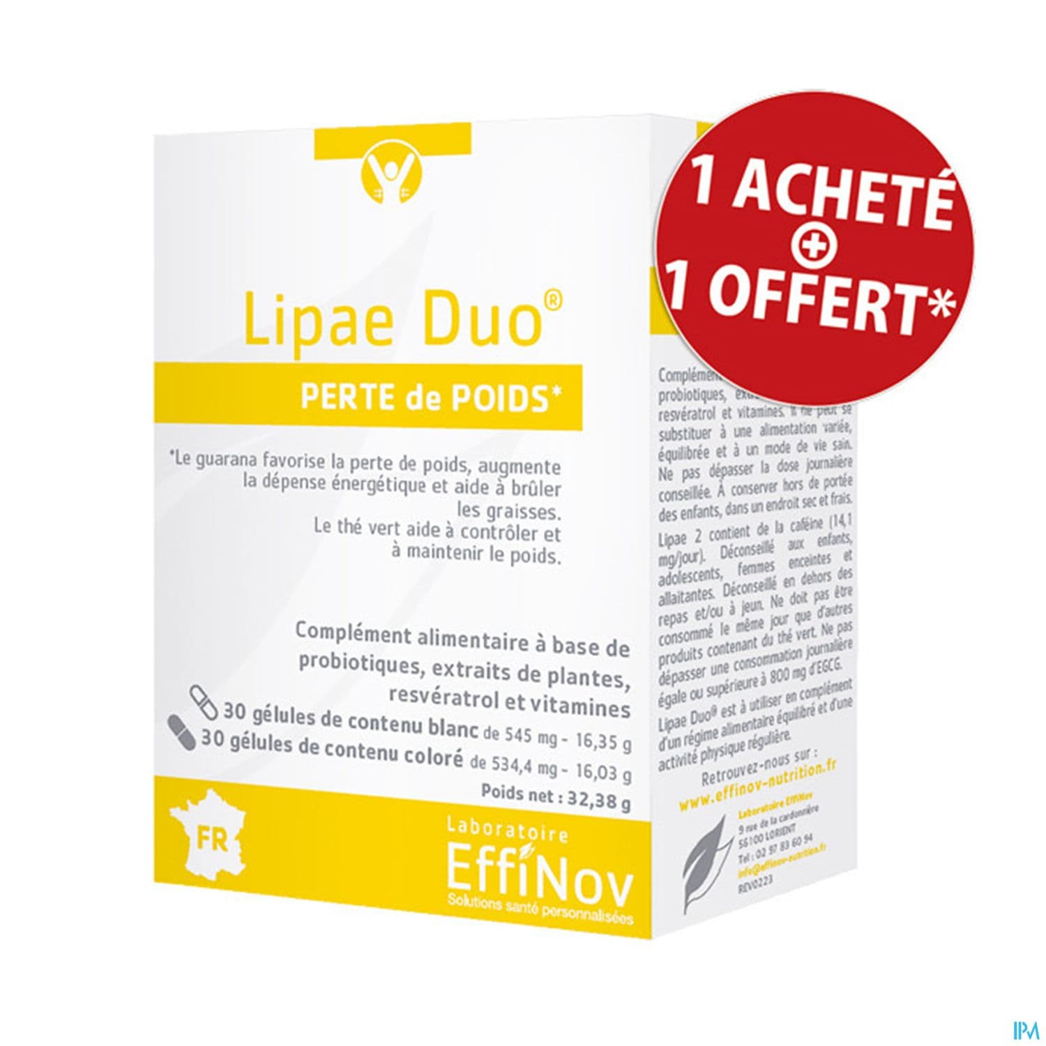 LIPAE DUO EFFINOV GELUL 30+30 — Grande Pharmacie de la Rode