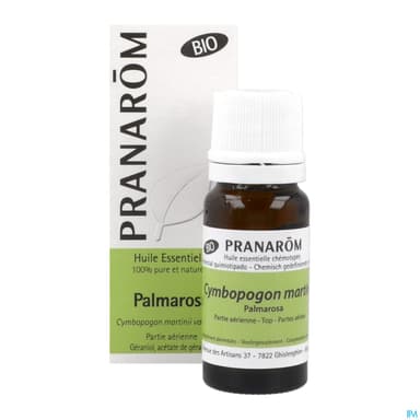 Pranarom Huile Essentielle Bio Palmarosa Partie Aerienne 10ml