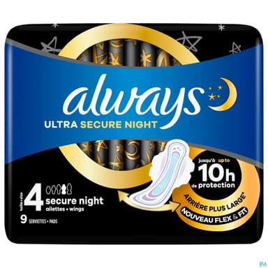 Always Ultra Secure Serviette Periodique Night 9