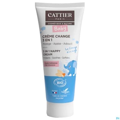 Cattier Bebe Creme Change 3en1 Bio 75ml