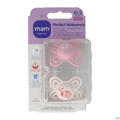 SUCET MAM PERFECT SIL 0-2M X2