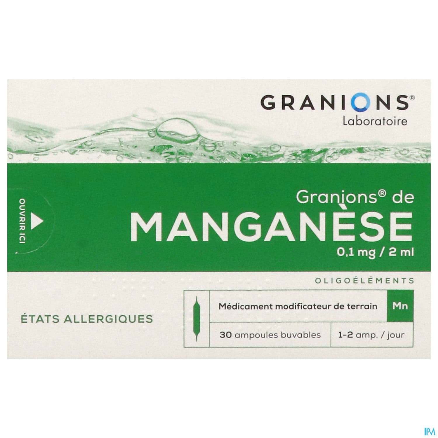 Granions Manganese 0mg1/2ml Solution Buvable Ampoule 2ml 30