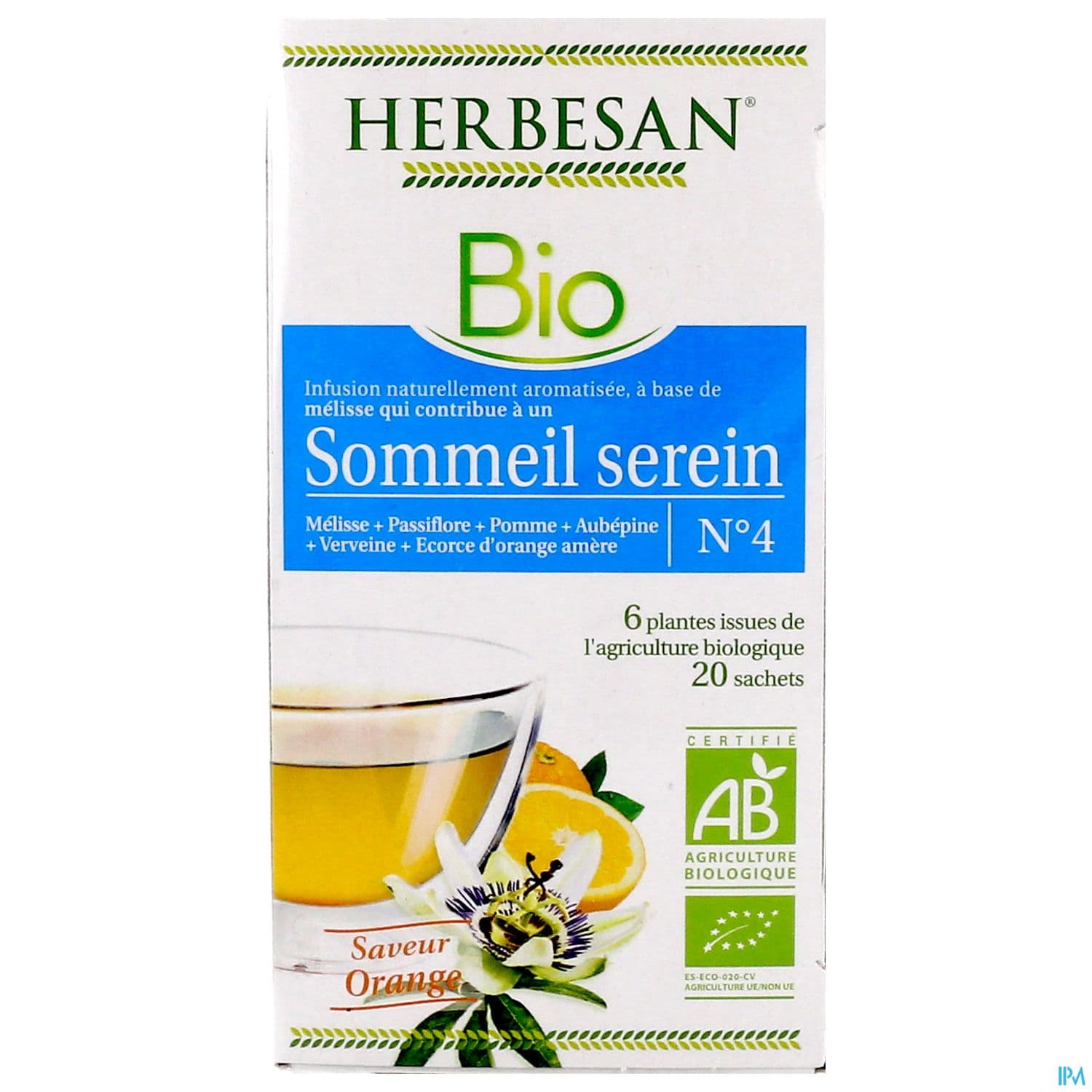 Herbesan Infusion Sommeil Serein Bio Sechet 20
