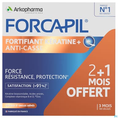 FORCAPIL FORTIFIANT+KERAT GELUL180