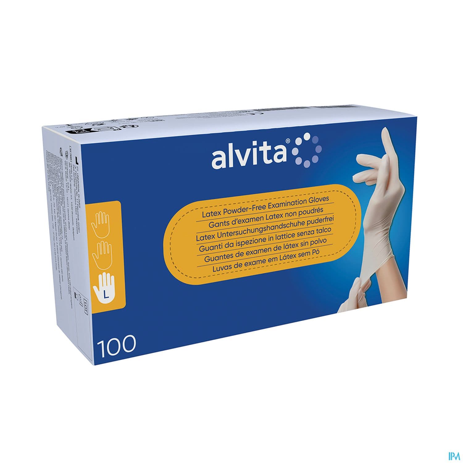 Alvita Gant Latex Non Poudre Non Sterile Large 100