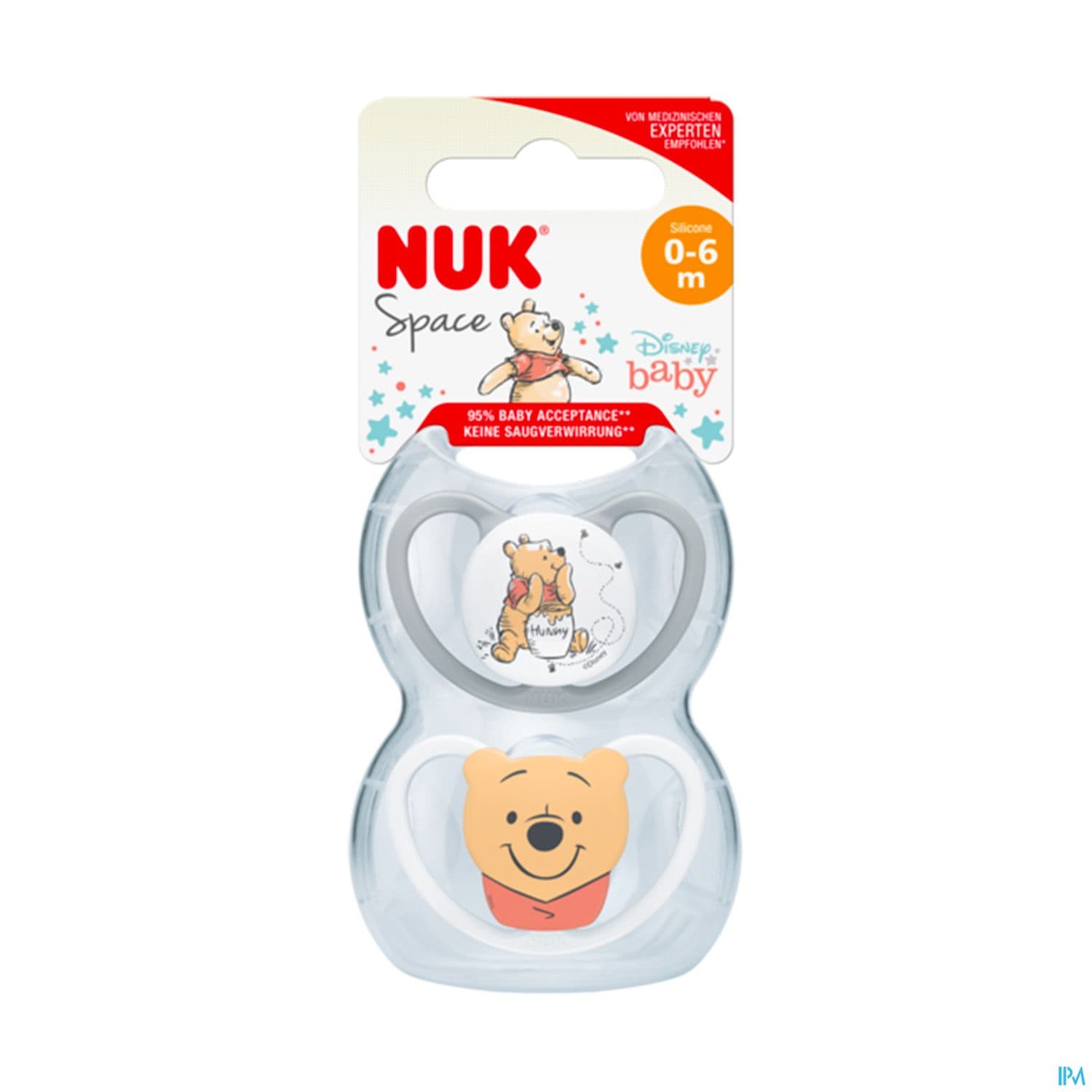 Nuk Sucette Silicone Space 0/6m Winnie l'ourson X2 — Pharmacie Centrale de l'Est