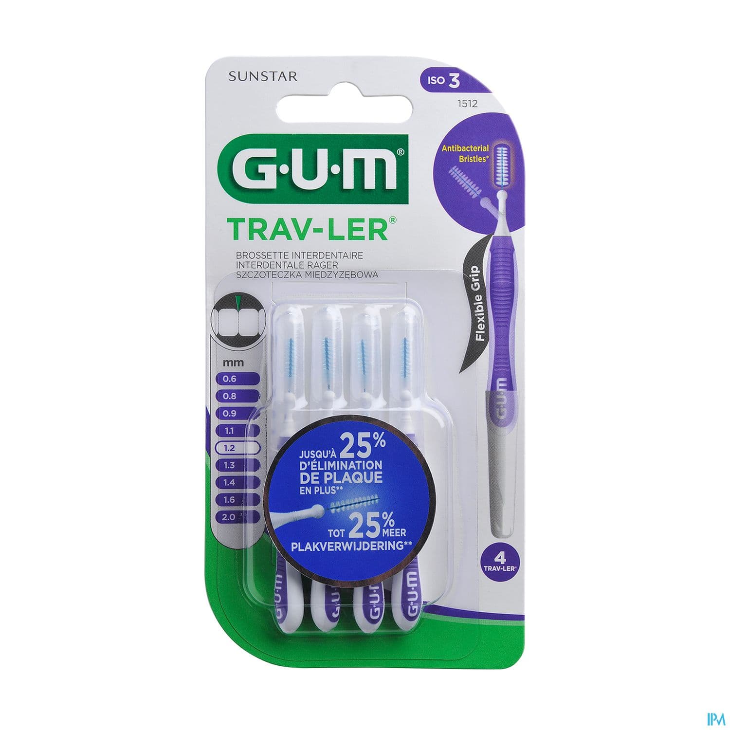 Gum Travler Brossette Interdentaire Cylind 1mm2 X4