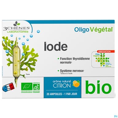3 CHENES OLIGOVEG BIO IODE AMP 20
