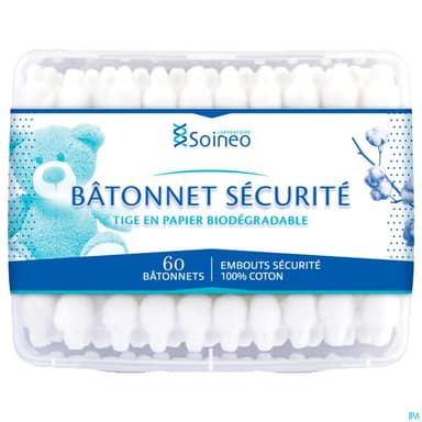 SOINEO COTON TIGE SECURITE BTE 60