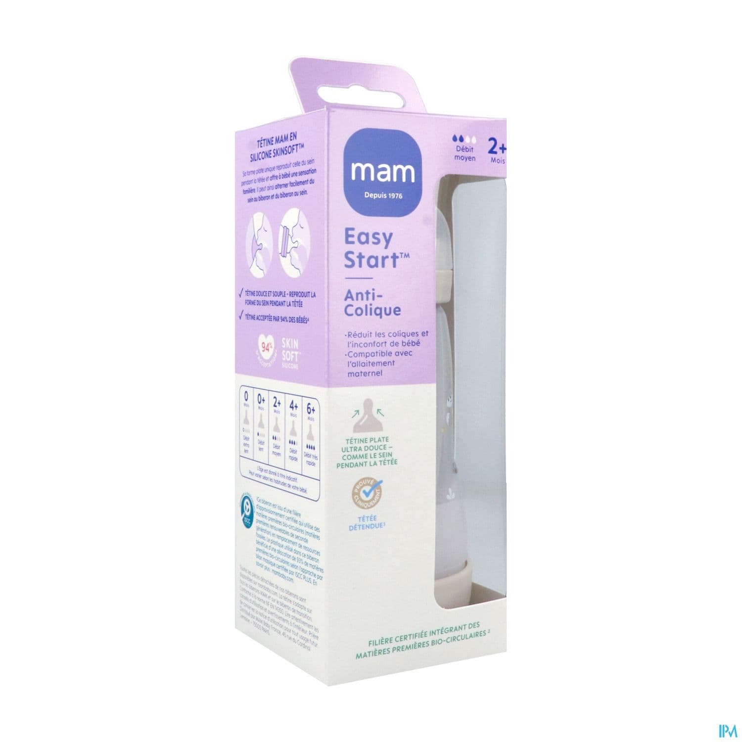 MAM BIB E ST A/COL SABLE D2 260ML
