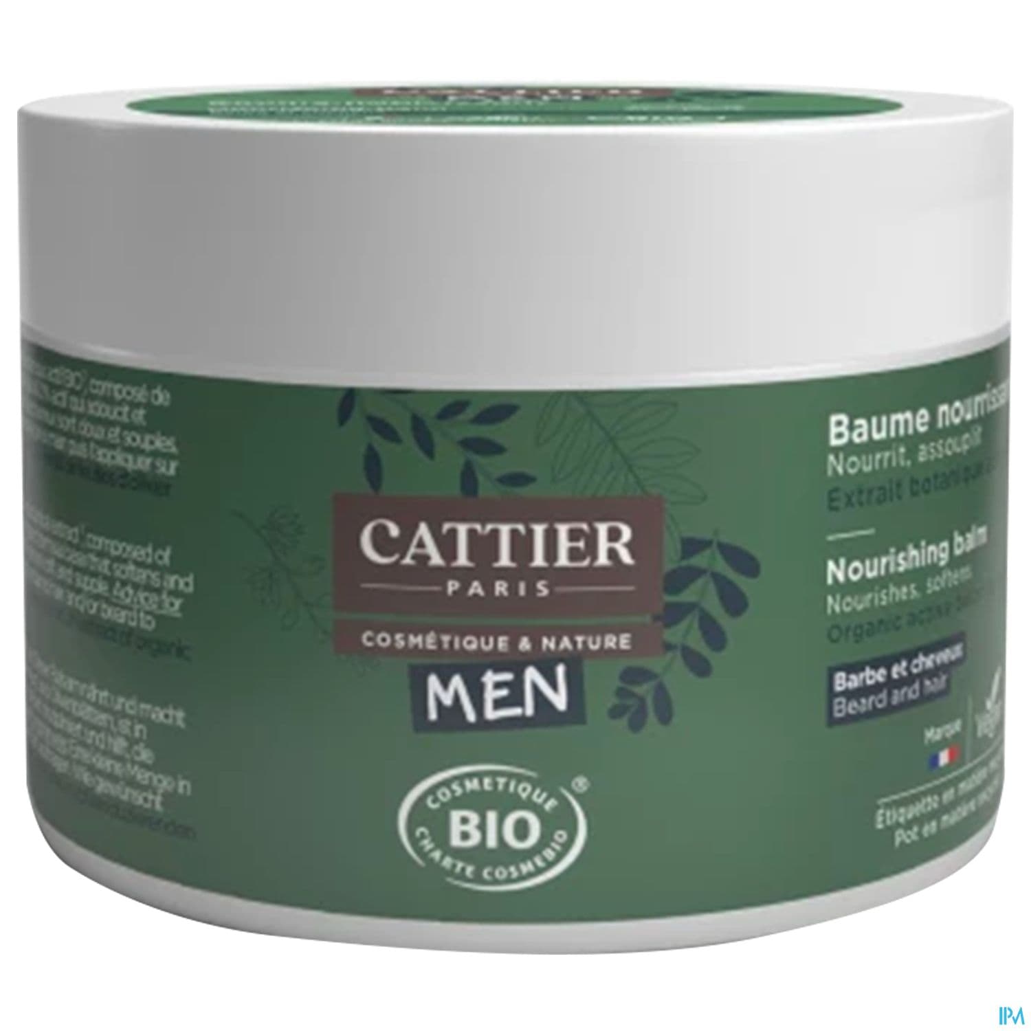 Cattier Men Baume Nourrissant Barbe Cheveux Bio 90g