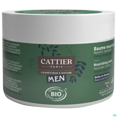 Cattier Men Baume Nourrissant Barbe Cheveux Bio 90g