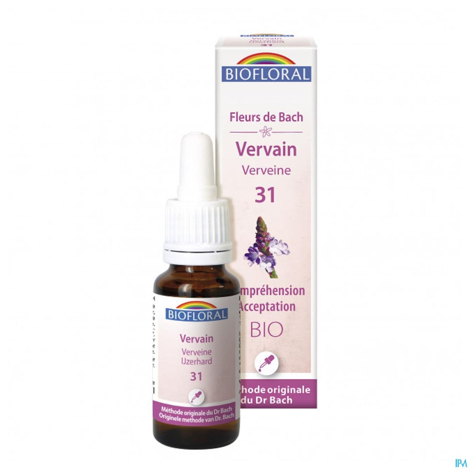 Biofloral 31 Vervain. Verveine Compte Gouttes Bio Demeter 20ml