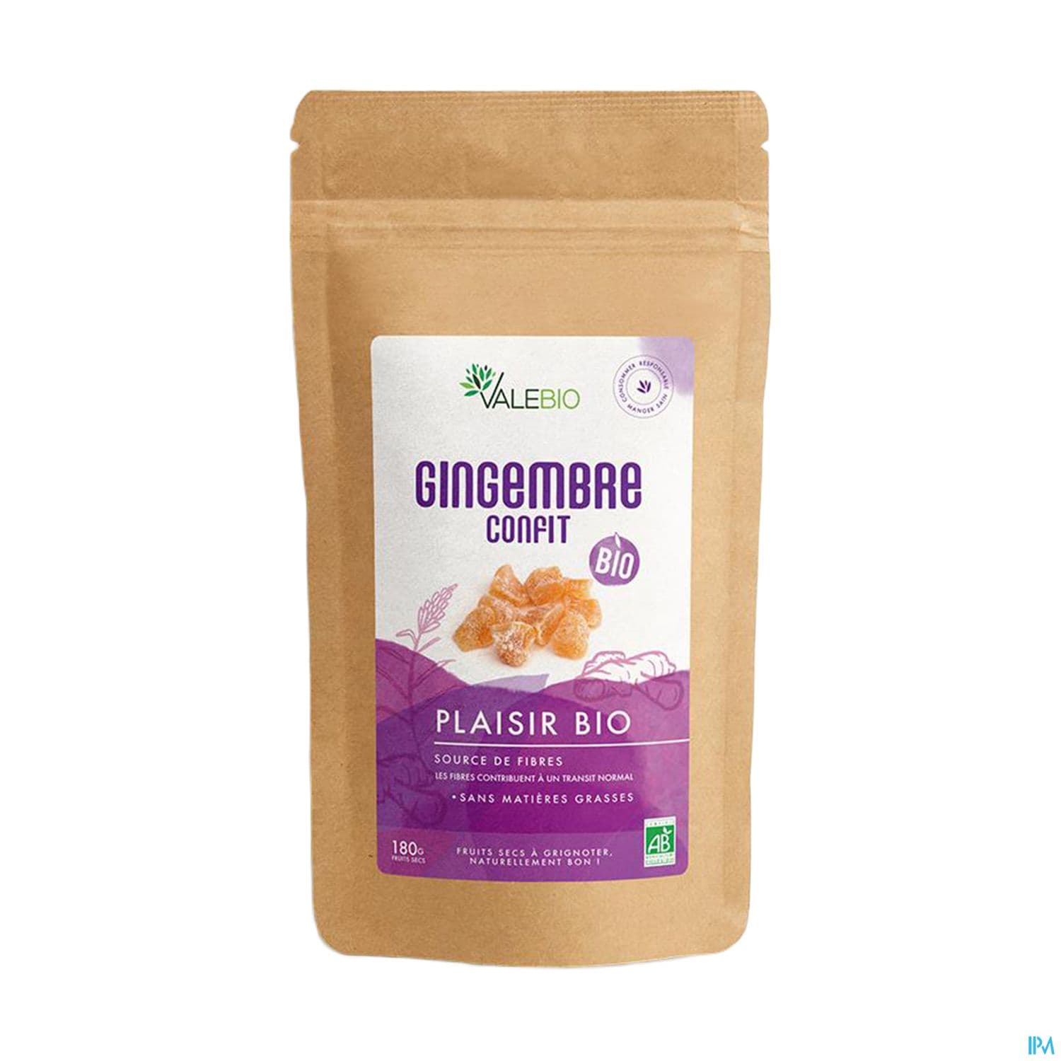 VALEBIO GINGEMBRE CONFIT BIO 180G