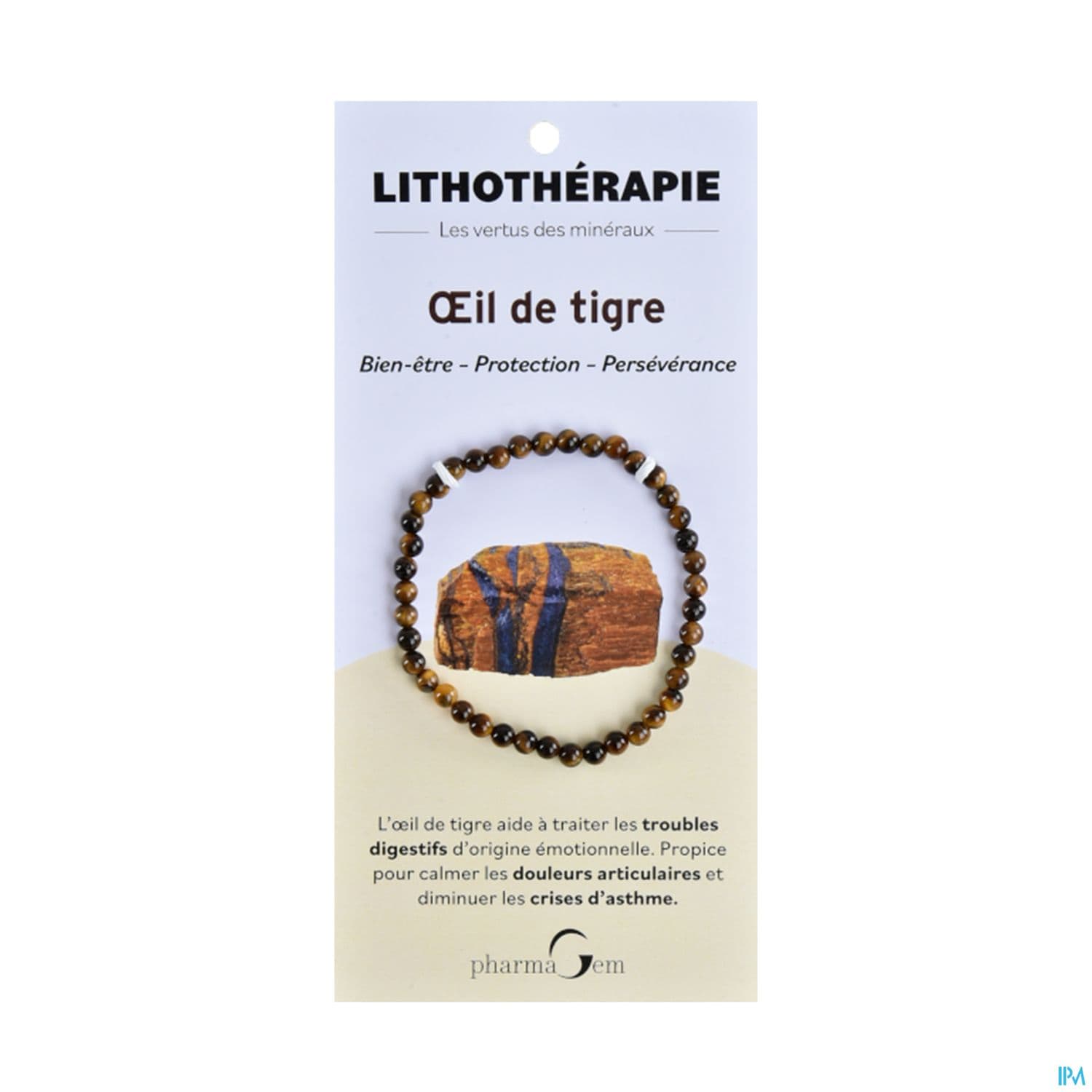 Pharmagem Bracelet Lithotherapie Oeil Du Tigre 4mm