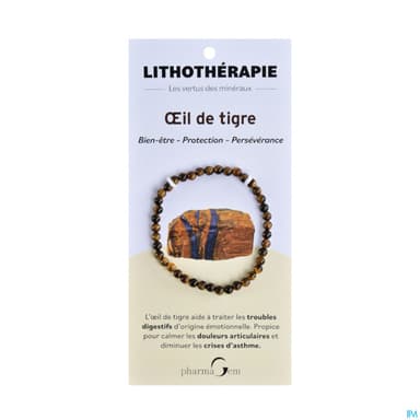 Pharmagem Bracelet Lithotherapie Oeil Du Tigre 4mm