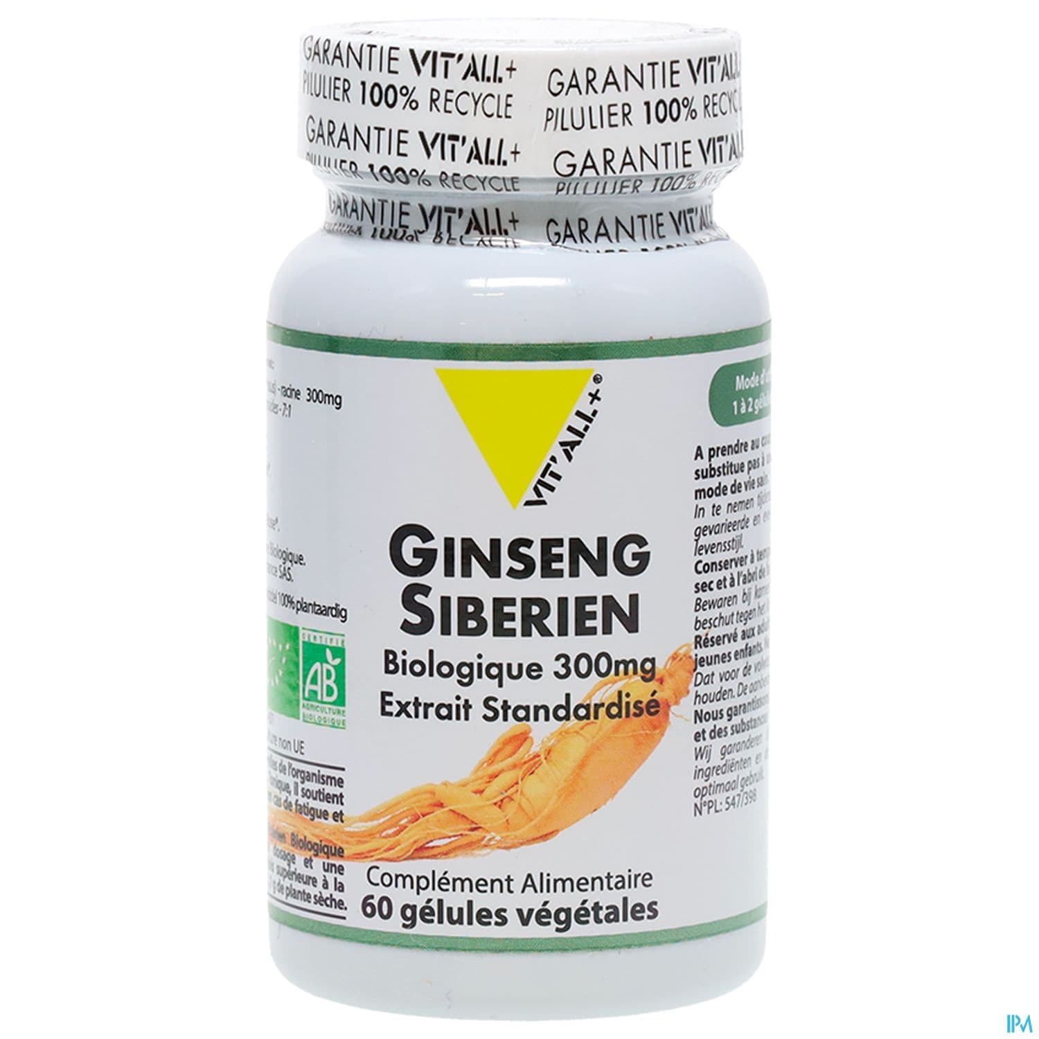 VIT ALL+ GINSENG SIBER300MG CAPS60