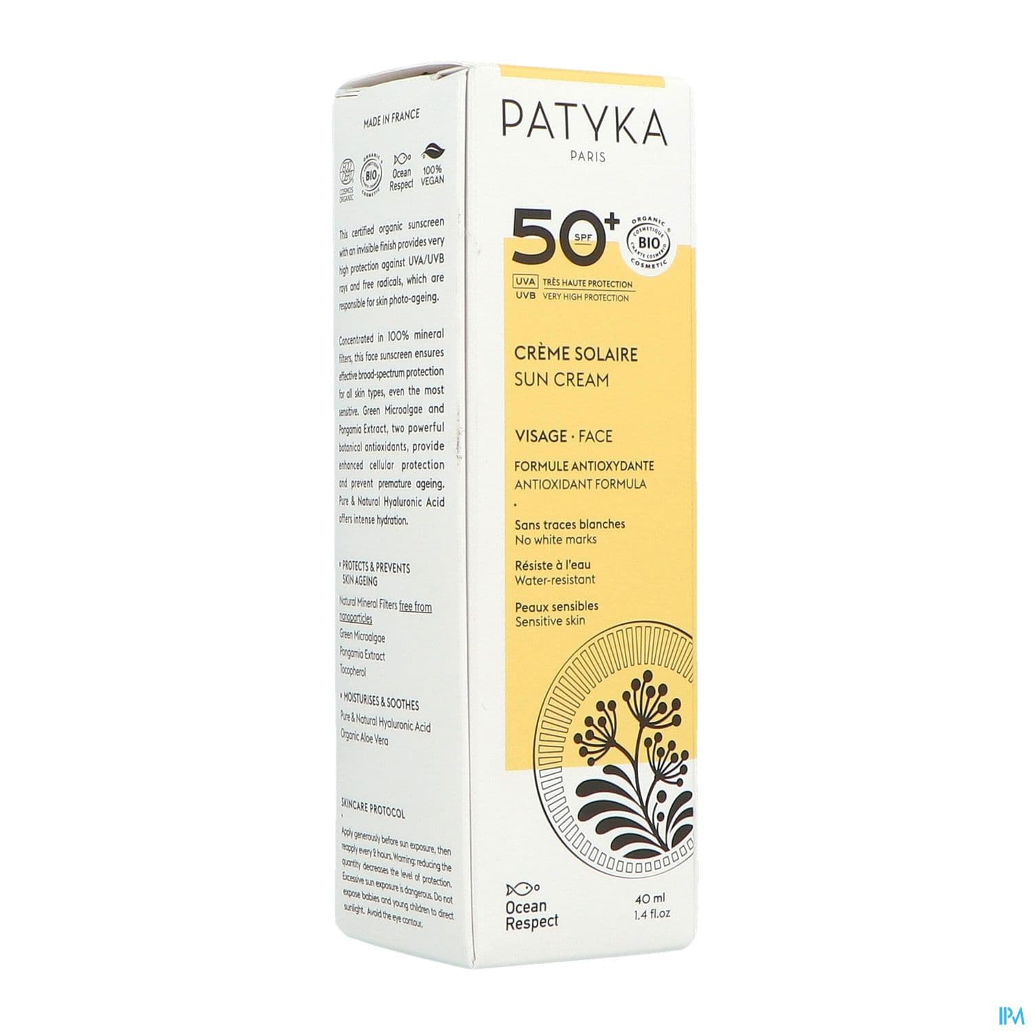 PATYKA SOL CR VISAGE SPF50+ 40ML