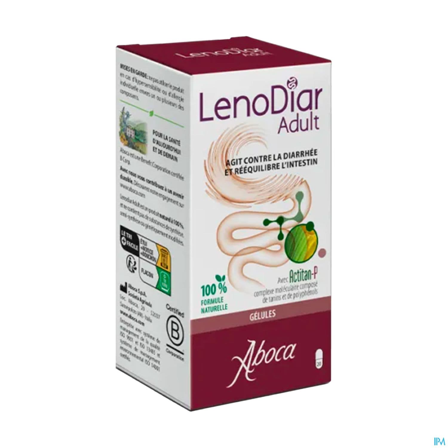 Aboca Lenodiar Adult Diarrhee Equilibre Intest Gelule 20