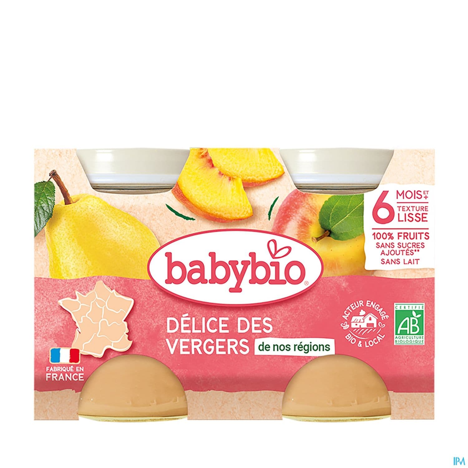 Babybio Delice Des Verger De Nos Regions 6m 130g X2