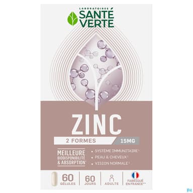 Sante Verte Zinc 15mg Comprime 60