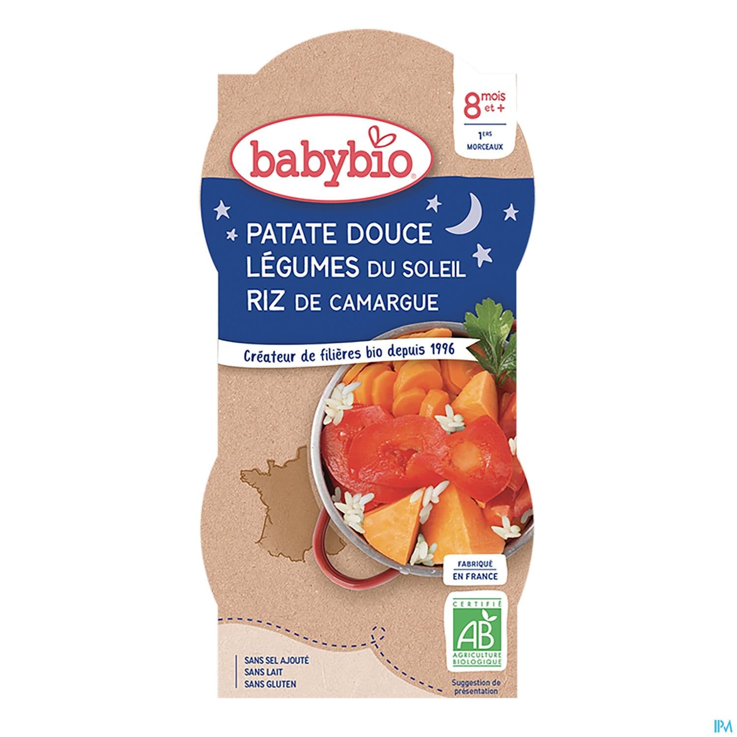 BABYBIO BON/NUIT PATATE DCE 2X200G