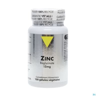 Vit All+ Zinc Bisglycinate 15mg Gelule 100