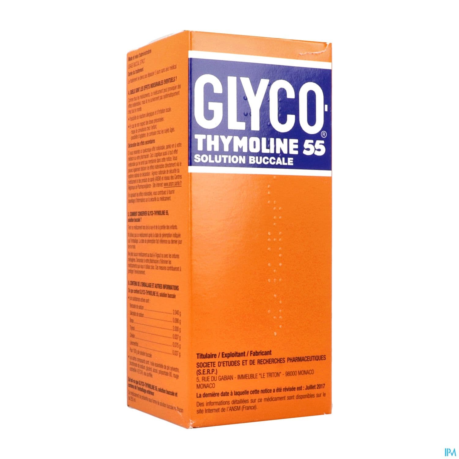 GLYCOTHYMOLINE 55 SOL BUC FL 250ML