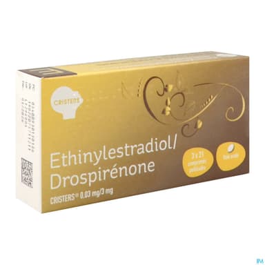 Ethinylestradiol Drospirenone Cristers 0mg03/3mg Comprime 21 X3