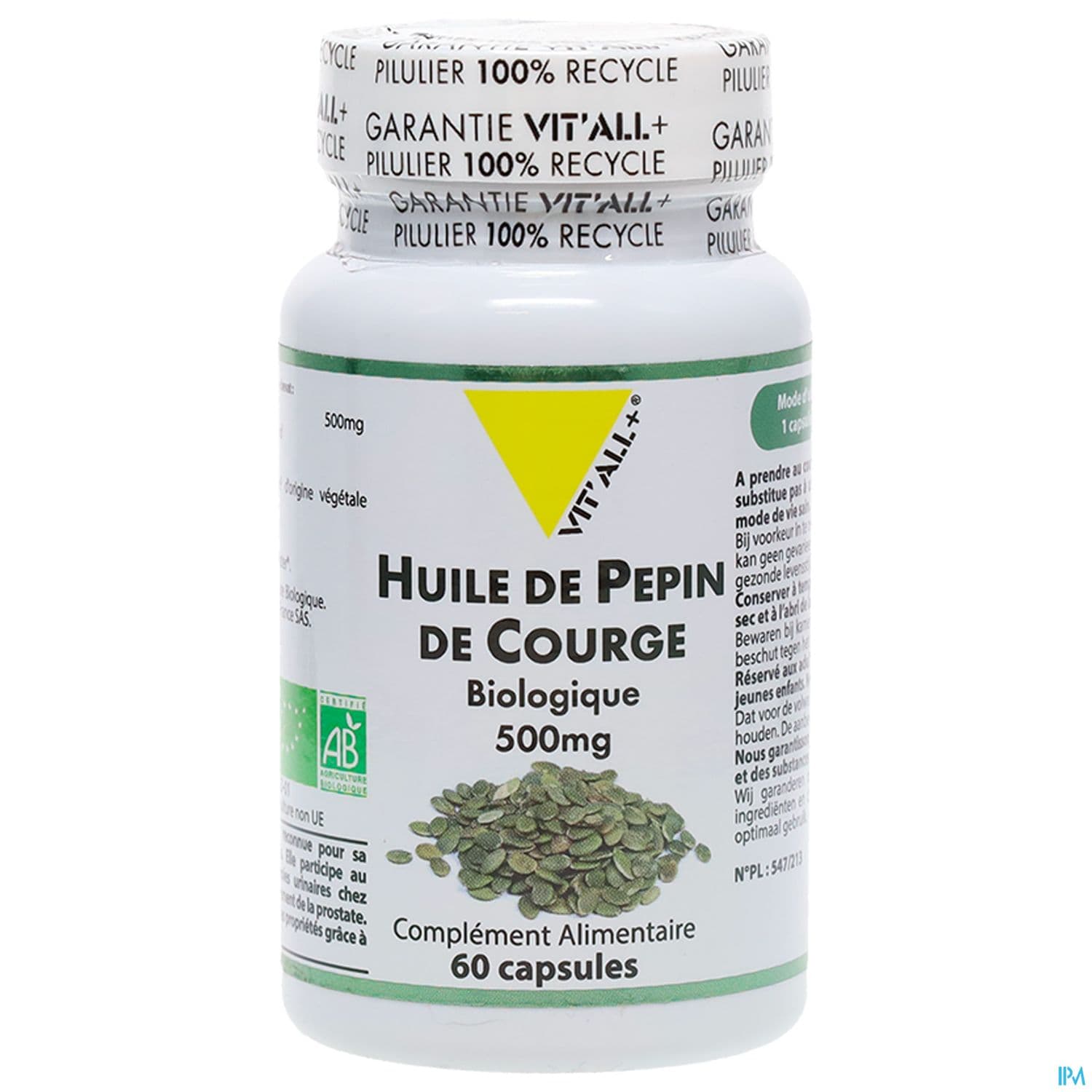 VIT ALL+ HLE PEPIN COURGE CAPS 60