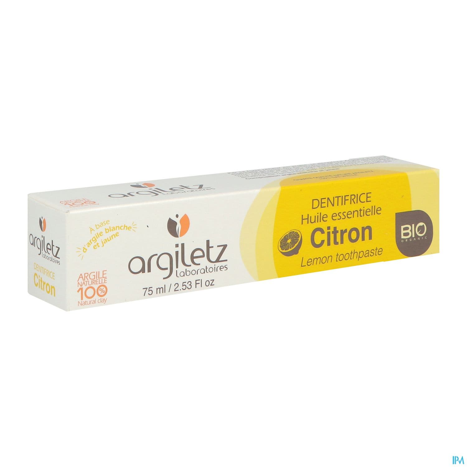 ARGILETZ DENT BIO CITRON 75ML — Pharmacie du Centre Gennevilliers