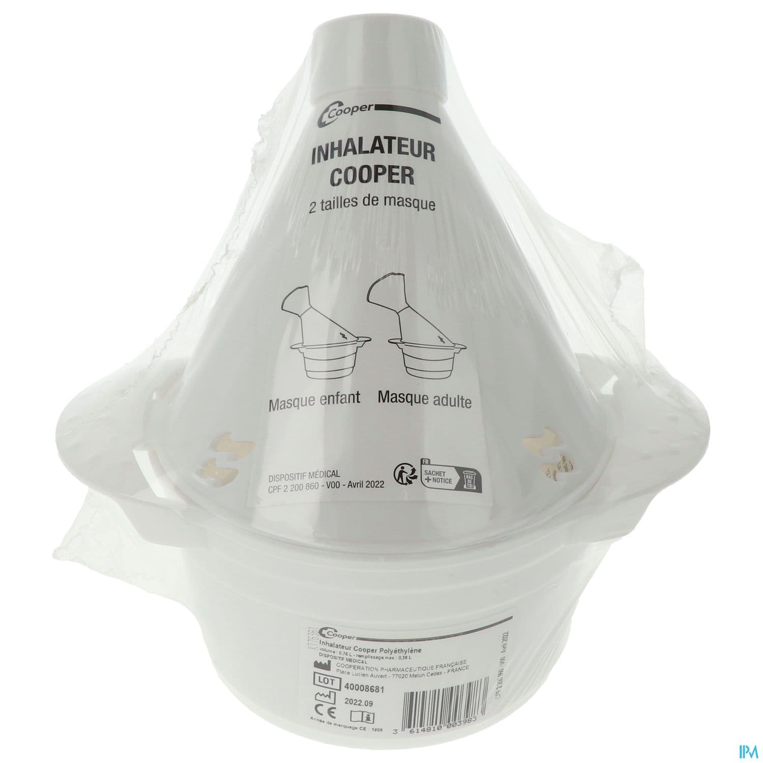 Cooper Inhalateur Plastique Blanc Bleu