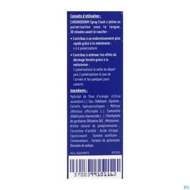 Chronodorm Melatonine Flash Spray Sublingual 30ml