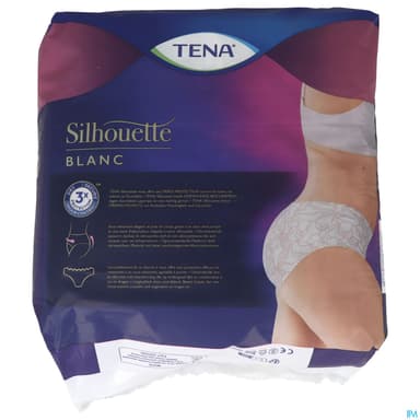 TENA SILHOUETTE PLUS TB M BLC X12