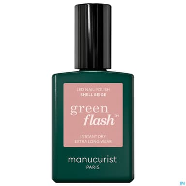 Manucurist Green Flash Vernis A Ongles Shell Beige 15ml
