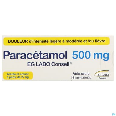 PARACETAMOL 500MG EG CONS CPR16