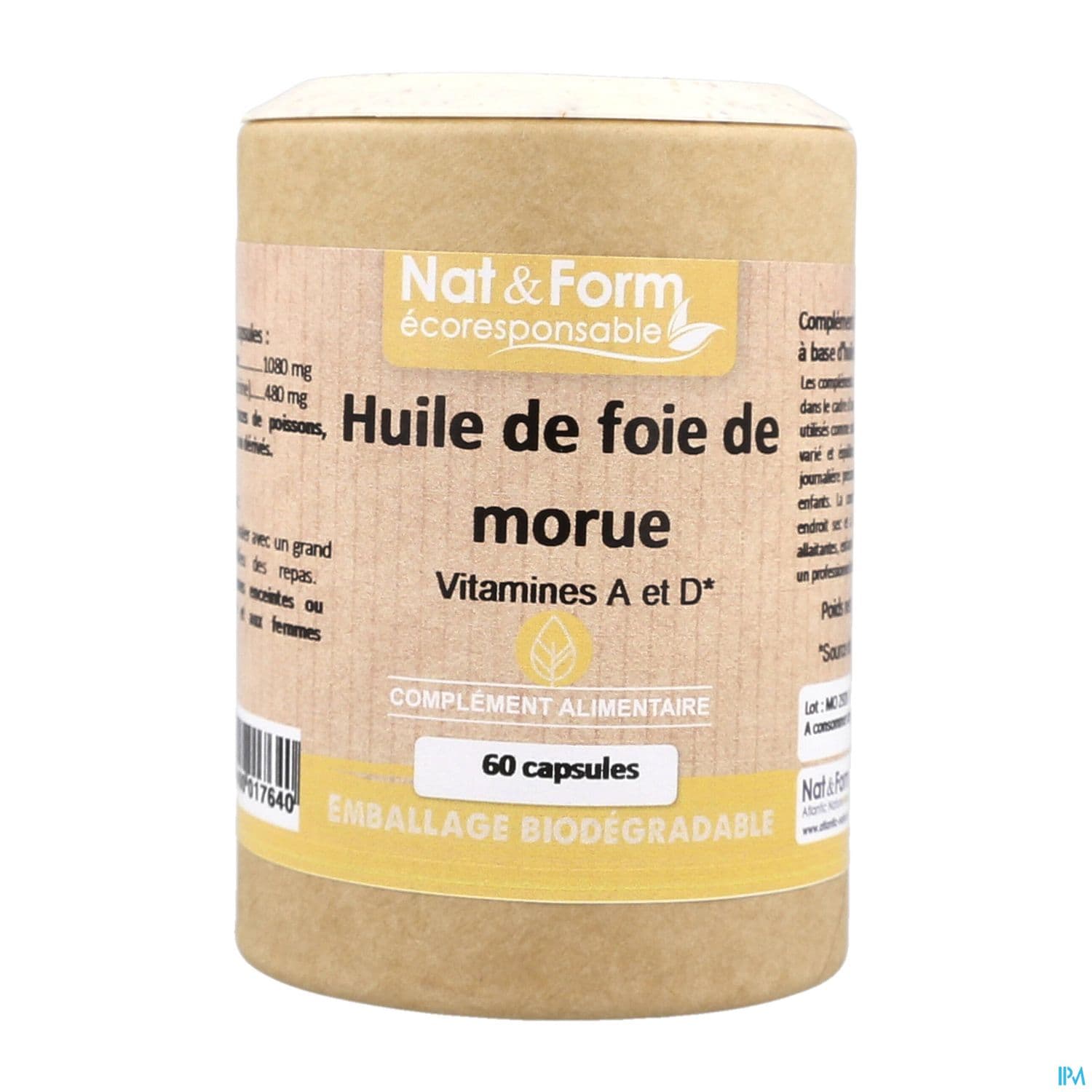 Nat Et Form Ecoresponsable Huile De Foie De Morue Capsule 60