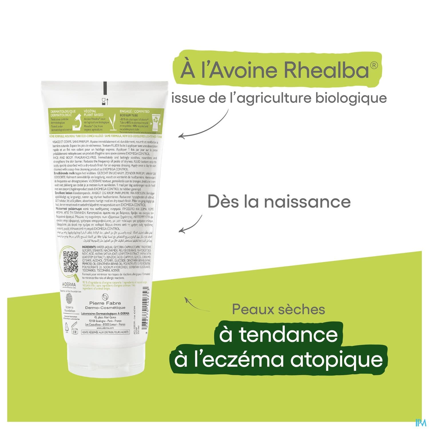 A-DERMA EXOMEGA CONT LAIT 200ML