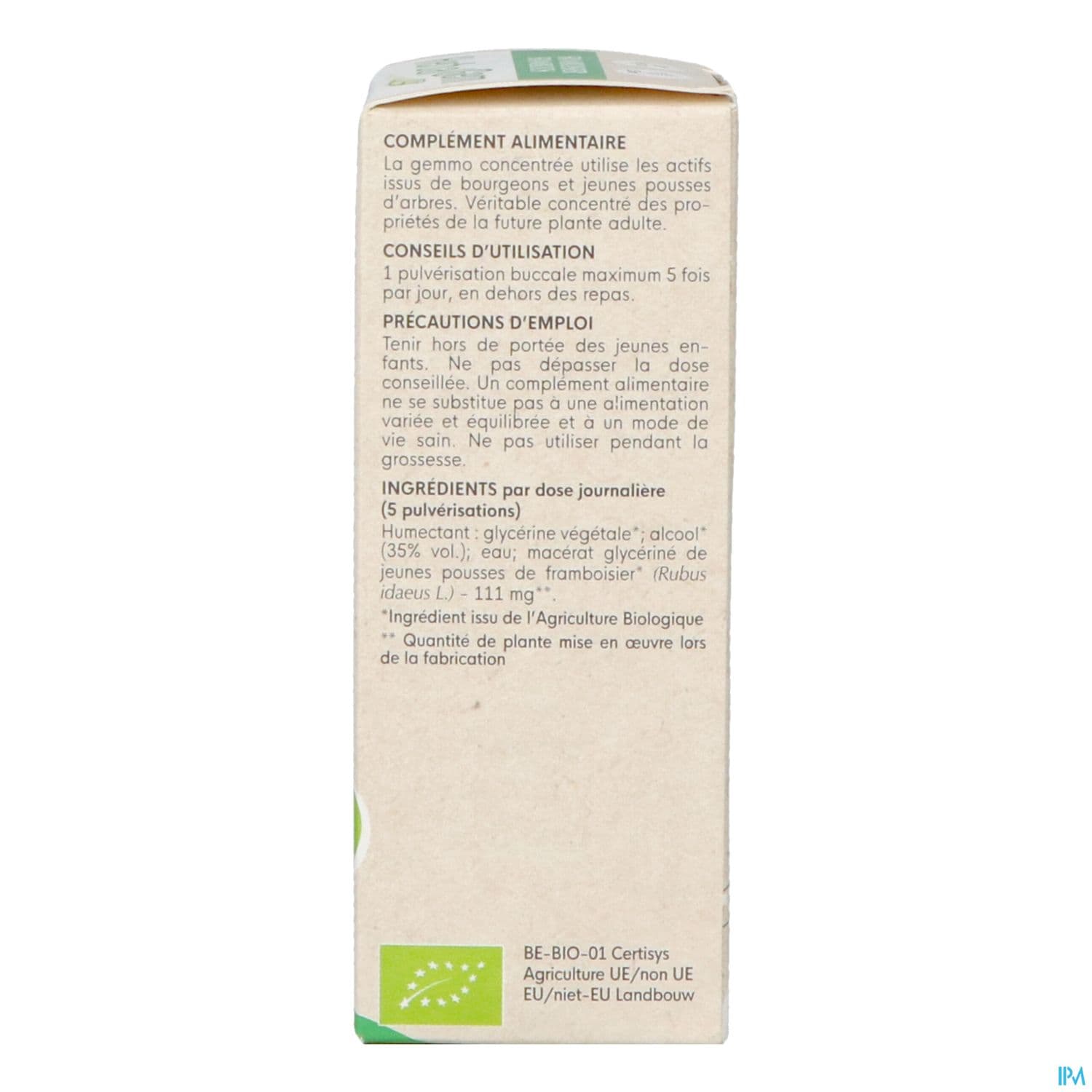 HERBALGEM FRAMBOISIER BIO SPR 15ML