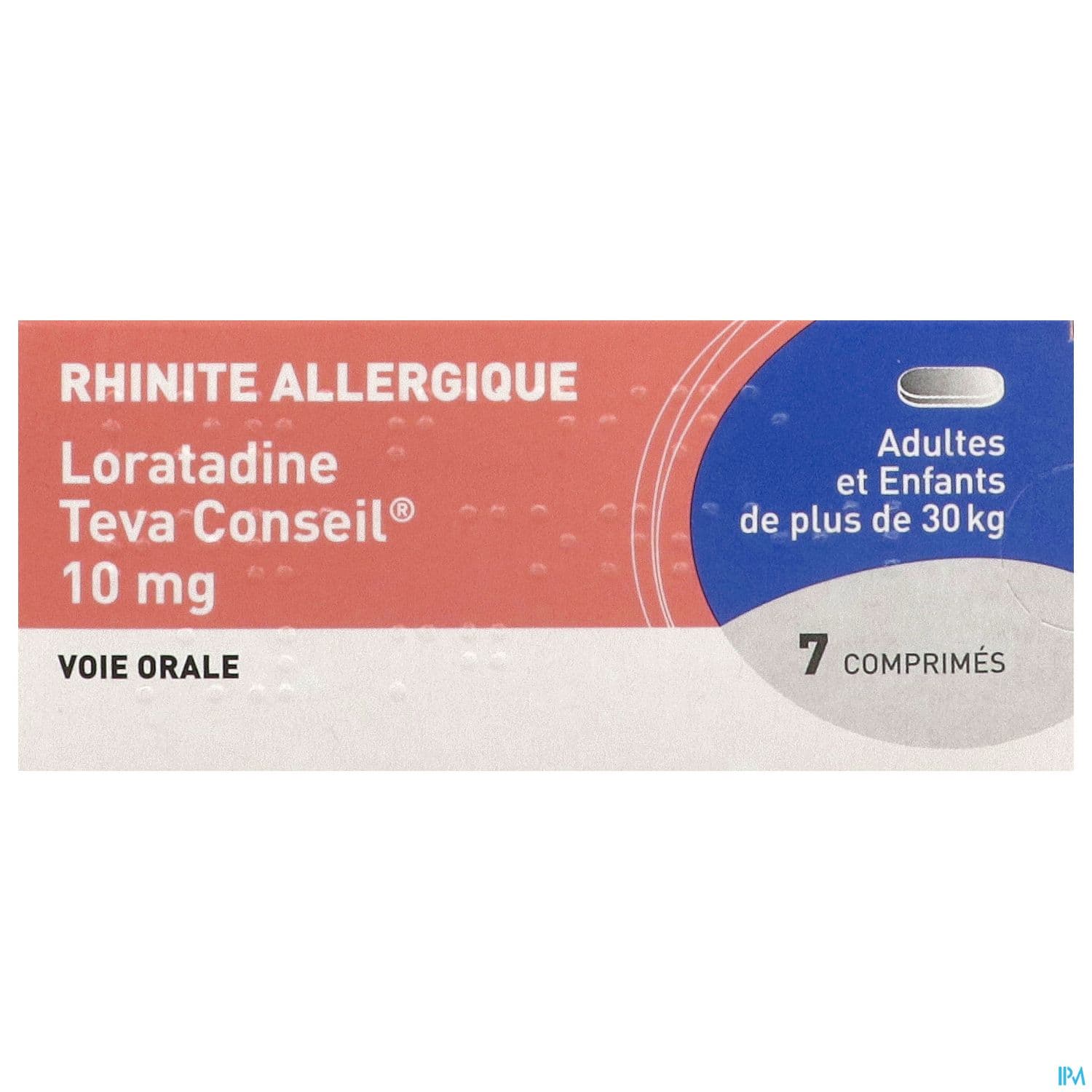 Loratadine Teva Conseil 10mg Comprime 7