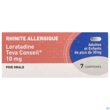 Loratadine Teva Conseil 10mg Comprime 7