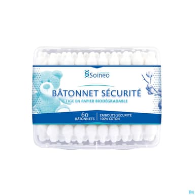 SOINEO COTON TIGE SECURITE BTE 60
