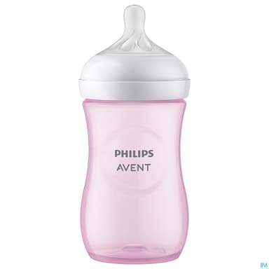 BIB AVENT NAT RESPONSE 260ML ROSE