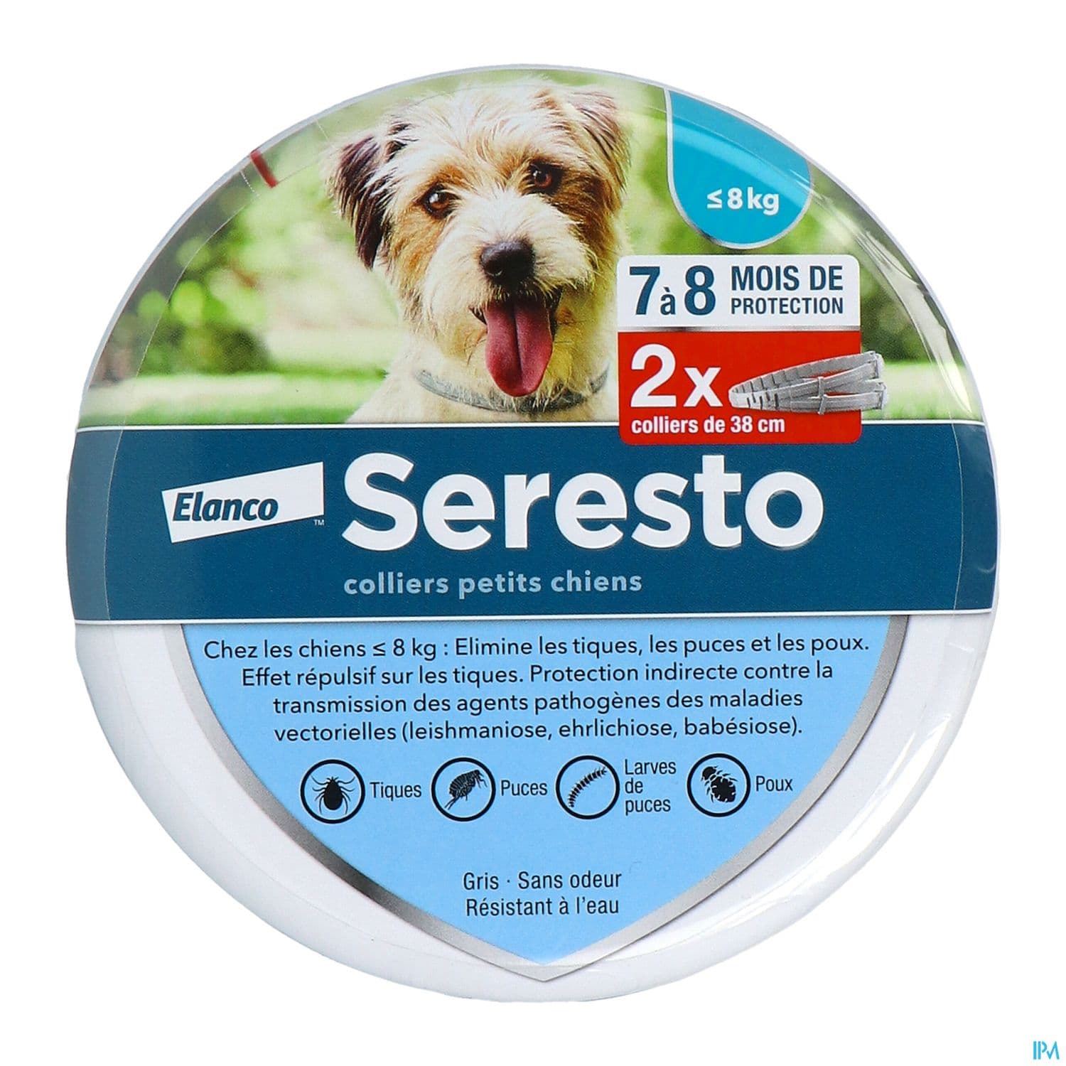 Elanco Seresto Collier Puces Tiques Petit Chien -8kg X2