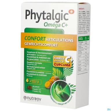 Nutreov Phytalgic+ Omega C+ Confort Articulations Capsule 60 Satisfait Ou Rembourse