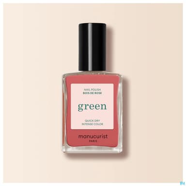 Manucurist Green Vernis A Ongles Bois De Rose 15ml