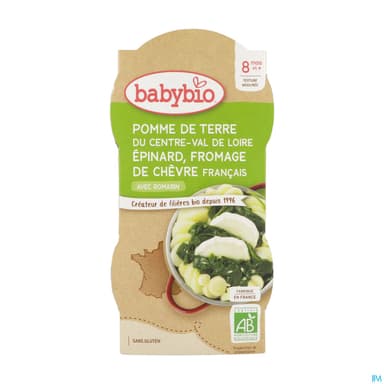 BABYBIO BON/NUIT LEG/CHEVRE 2X200G