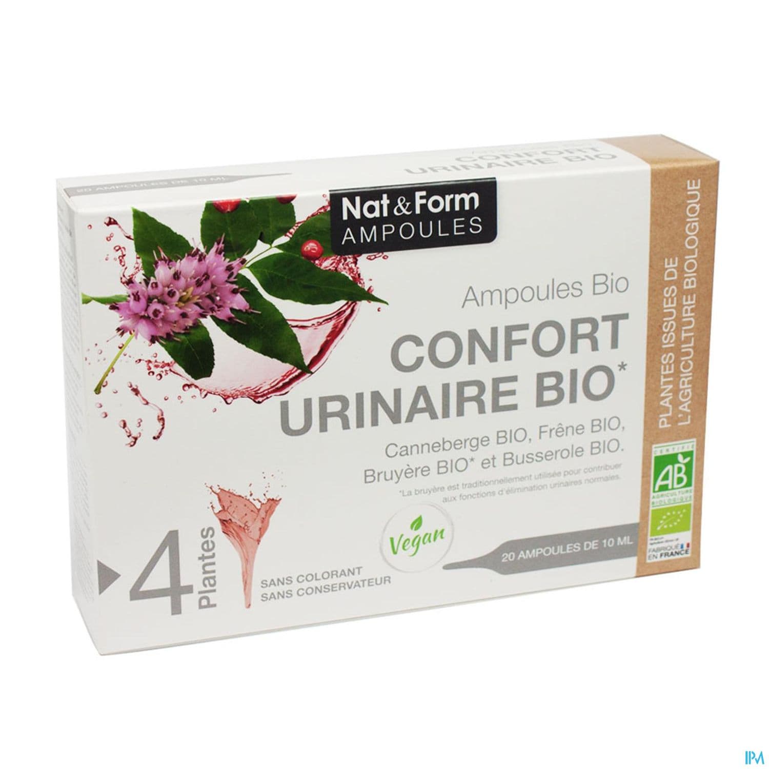 Nat Et Form Ampoule Confort Urinaire Bio 10ml 20